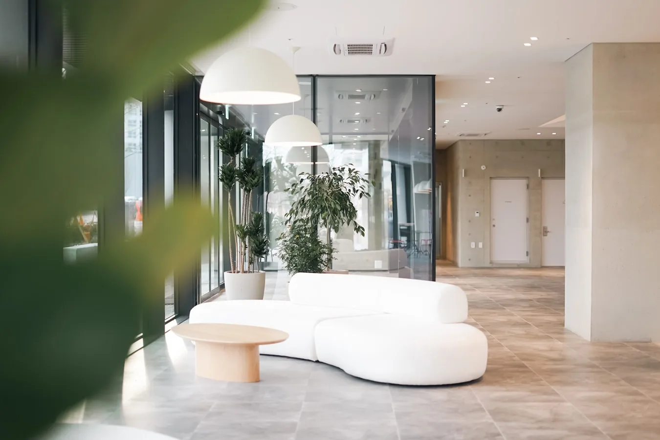 Modern commercial building reception — professionally managed and presented
